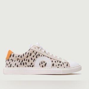 Oliver Cabell Women's Sneakers in Cream and Orange